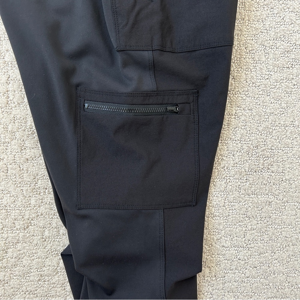 Athleta Leggings 12 Headlands Hybrid Cargo Pockets Tights Hiking Outdoors Black - Picture 6 of 14